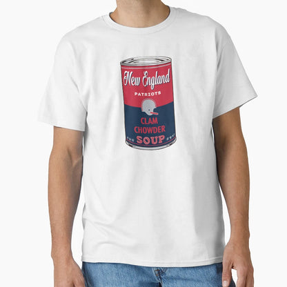 New England Patriots Soup Can T-Shirt - Aesthetic Graphic for Adults - T-Shirt, Sweatshirt, Hoodie
