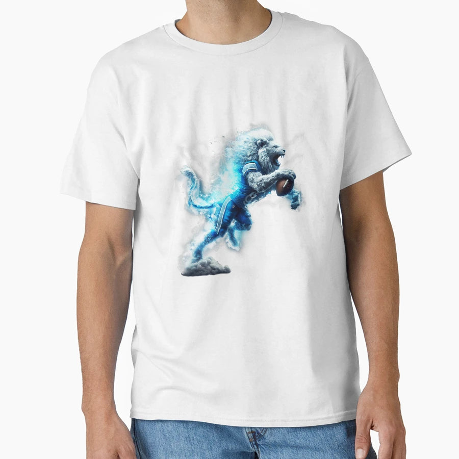 Lions American Football Lightning Funny T-Shirt - Unique Graphic Unisex - T-Shirt, Sweatshirt, Hoodie