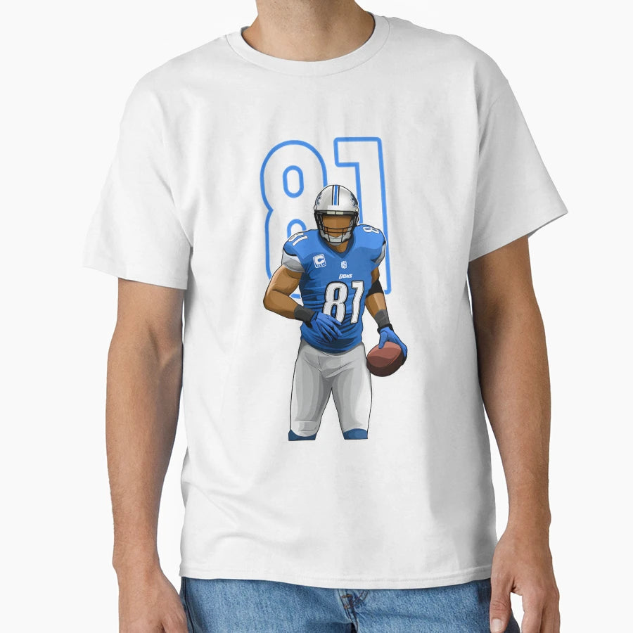Calvin Johnson Detroit 81 Number T-Shirt - Fun Novelty Design Unisex - T-Shirt, Sweatshirt, Hoodie