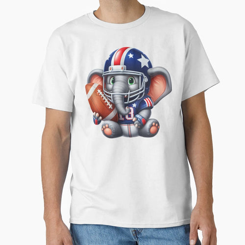 Football Elephant T-Shirt - Aesthetic Graphic Unisex - T-Shirt, Sweatshirt, Hoodie