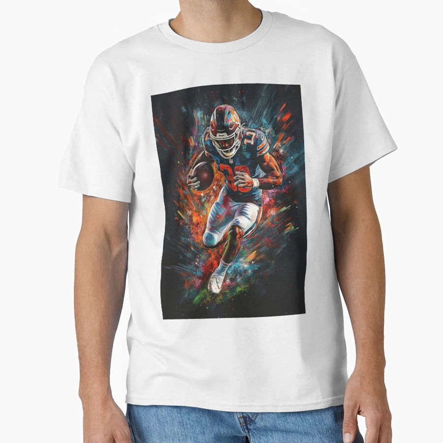 American Footballer Vibrant Colours T-Shirt - Graphic Print for Adults - T-Shirt, Sweatshirt, Hoodie