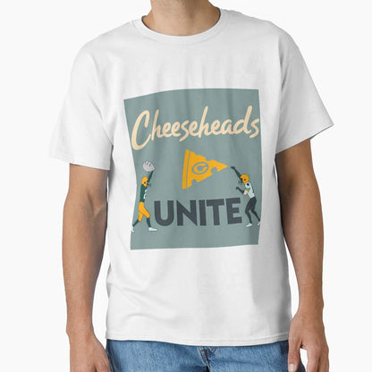 Cheeseheads Unite Passionate T-Shirt - Minimalist Print for Adults - T-Shirt, Sweatshirt, Hoodie