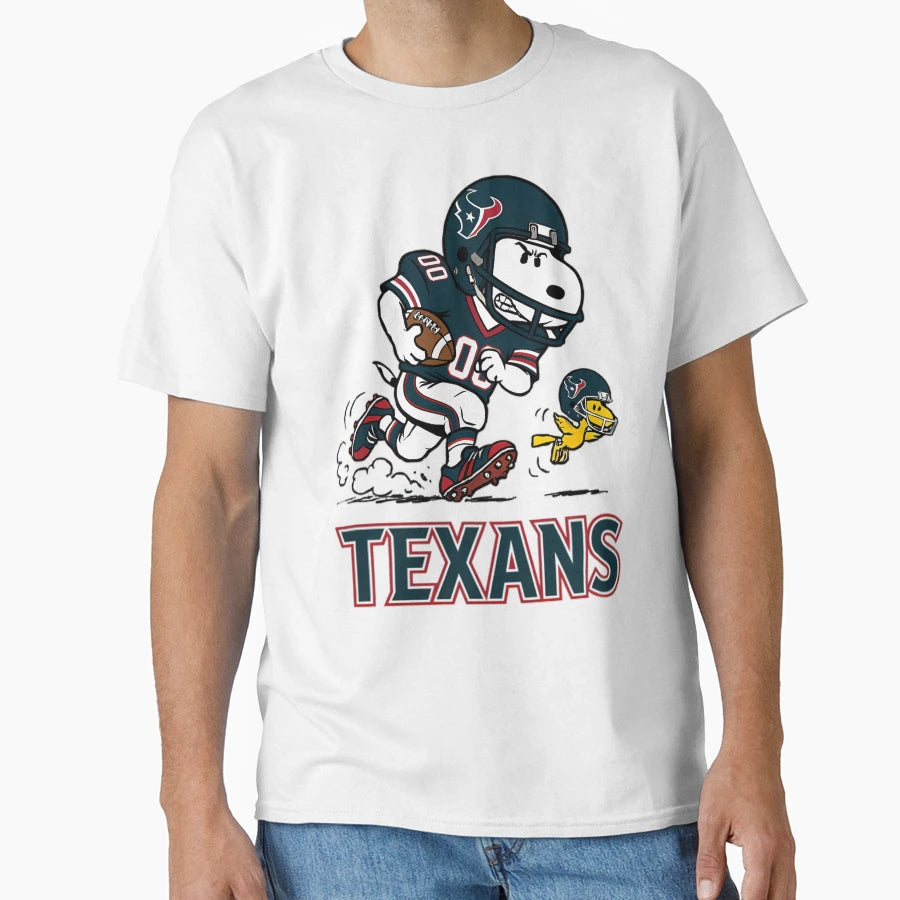 Snoopy Houston Football Fan T-Shirt - Aesthetic Graphic Men Women - T-Shirt, Sweatshirt, Hoodie