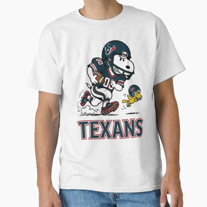 Snoopy Houston Football Fan T-Shirt - Aesthetic Graphic Men Women - T-Shirt, Sweatshirt, Hoodie