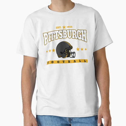 Pittsburgh Football Est 1933 T-Shirt - Aesthetic Graphic Unisex - T-Shirt, Sweatshirt, Hoodie