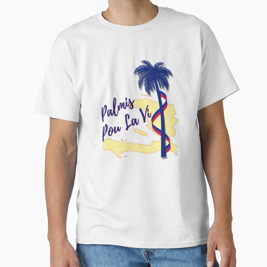 Lakay Haiti Palmis Pou La Vi T-Shirt - Minimalist Print Men Women - T-Shirt, Sweatshirt, Hoodie
