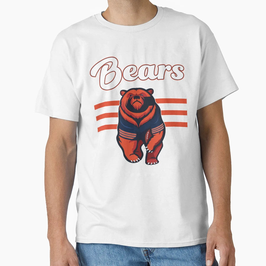 Chicago Bears Orange Bear Script T-Shirt - Unique Graphic Unisex - T-Shirt, Sweatshirt, Hoodie