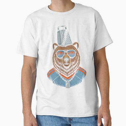 Bear Cheese Grater Hat Sunglasses Funny T-Shirt - Aesthetic Graphic Unisex - T-Shirt, Sweatshirt, Hoodie