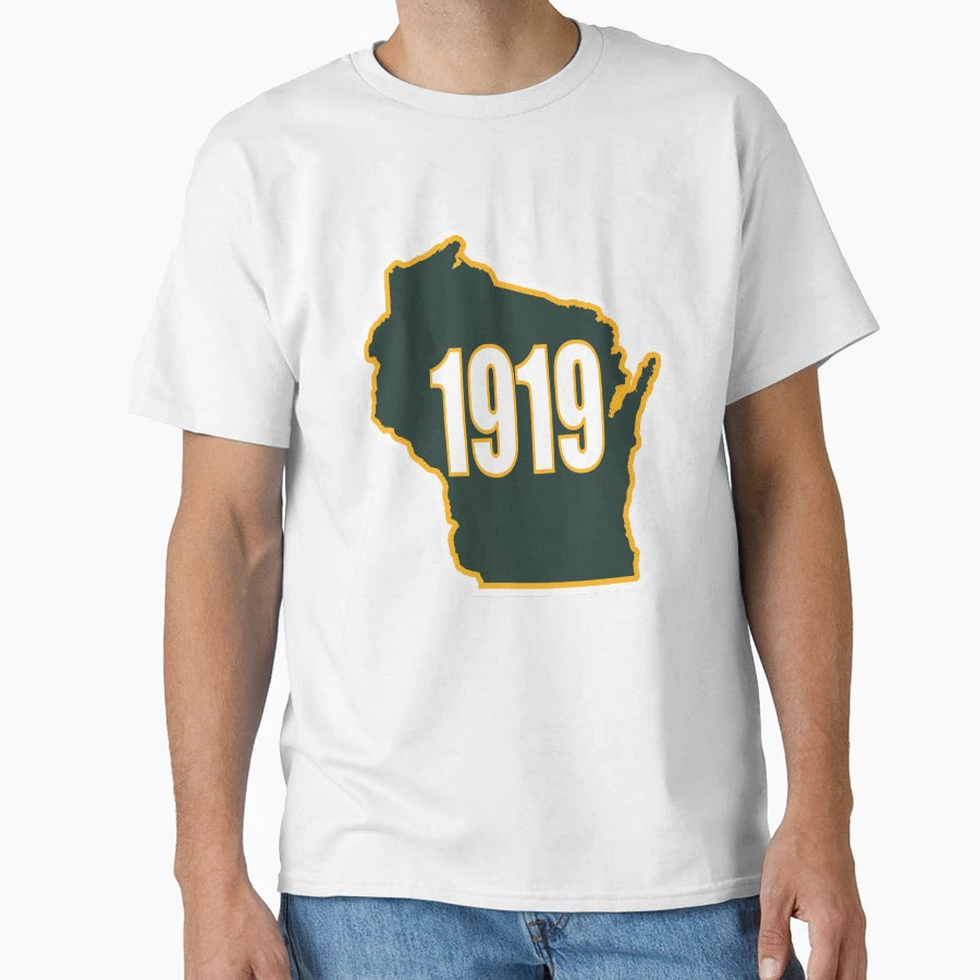 Wisconsin Map 1919 T-Shirt - Aesthetic Graphic Unisex - T-Shirt, Sweatshirt, Hoodie