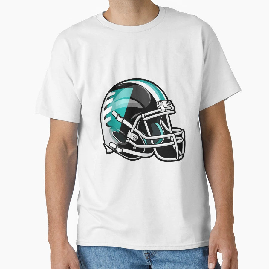 American Football Helmet Player Usa Us T-Shirt - Minimalist Print Unisex - T-Shirt, Sweatshirt, Hoodie