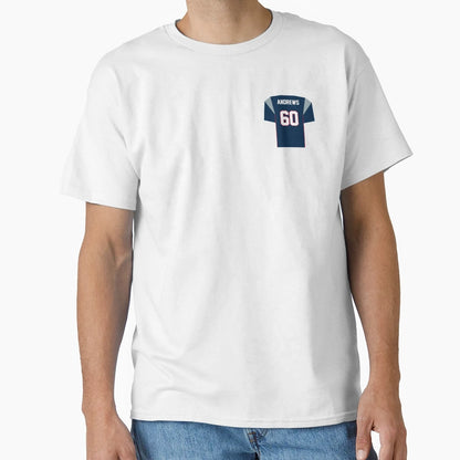 David Andrews Patriots Jersey T-Shirt - Aesthetic Graphic for Adults - T-Shirt, Sweatshirt, Hoodie