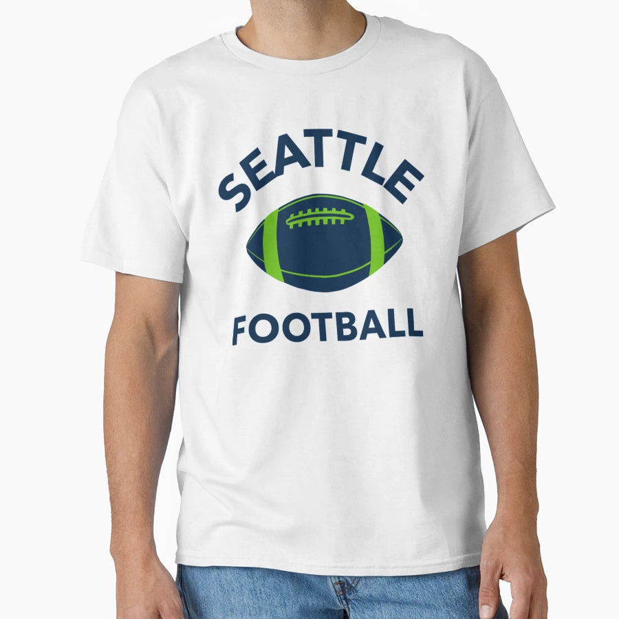 Seattle Football Team Navy Letter T-Shirt - Streetwear Style Unisex - T-Shirt, Sweatshirt, Hoodie