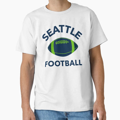Seattle Football Team Navy Letter T-Shirt - Streetwear Style Unisex - T-Shirt, Sweatshirt, Hoodie