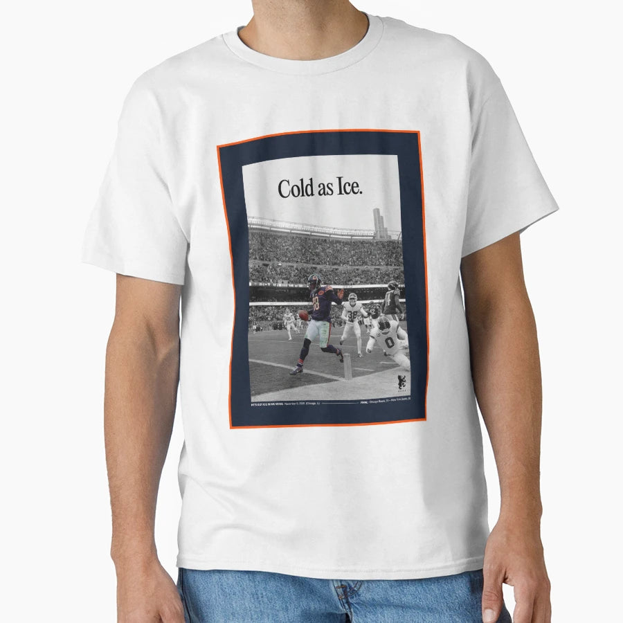 Cold As Ice Navy Border T-Shirt - Aesthetic Graphic Men Women - T-Shirt, Sweatshirt, Hoodie