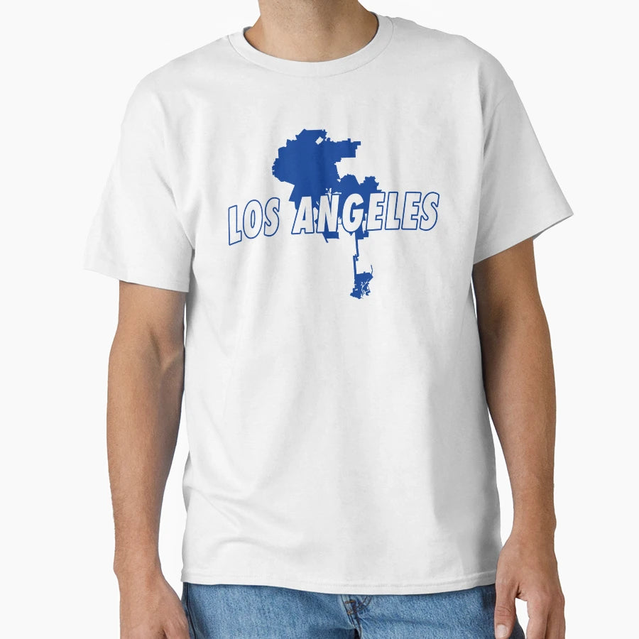 Los Angeles Blue Yellow T-Shirt - Fun Novelty Design for Adults - T-Shirt, Sweatshirt, Hoodie