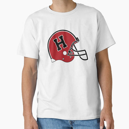 Harvard Crimson Football Helmet Logo T-Shirt - Aesthetic Graphic for Adults - T-Shirt, Sweatshirt, Hoodie