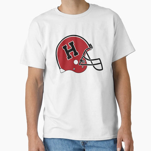 Harvard Crimson Football Helmet Logo T-Shirt - Aesthetic Graphic for Adults - T-Shirt, Sweatshirt, Hoodie