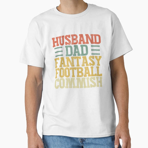 Husband Dad Fantasy Football T-Shirt - Fun Novelty Design Men Women - T-Shirt, Sweatshirt, Hoodie