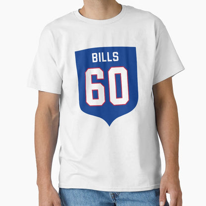 Keaton Bills 60 Emblem T-Shirt - Custom Art Print for Adults - T-Shirt, Sweatshirt, Hoodie