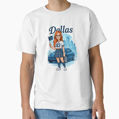 Dallas Cowboys Fan Preppy Redhead T-Shirt - Aesthetic Graphic Men Women - T-Shirt, Sweatshirt, Hoodie