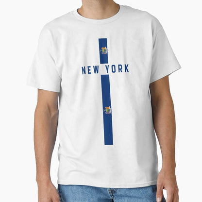 New York Pride Minimalist Flag T-Shirt - Fun Novelty Design for Adults - T-Shirt, Sweatshirt, Hoodie