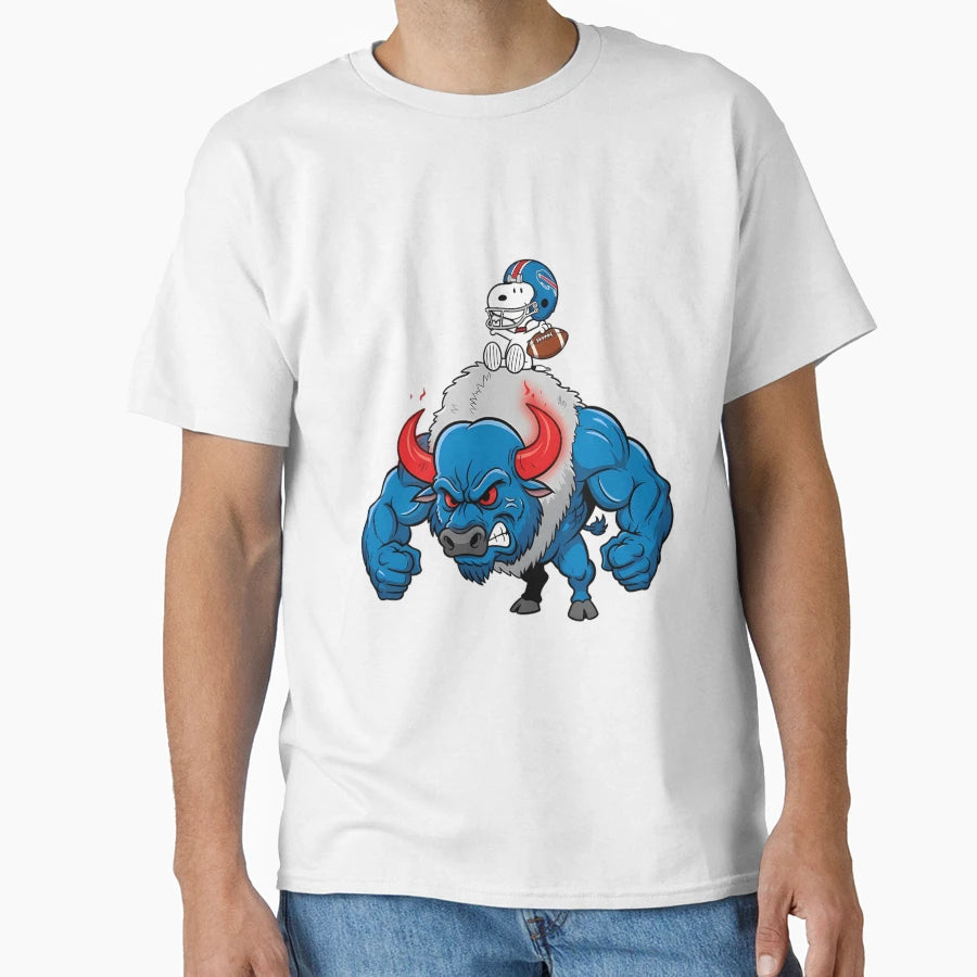 Buffalo And Snoopy Bills Football T-Shirt - Aesthetic Graphic Unisex - T-Shirt, Sweatshirt, Hoodie