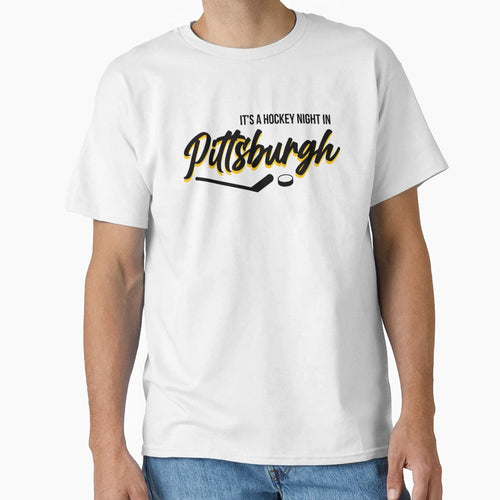 Pittsburgh Hockey T-Shirt - Minimalist Print Men Women - T-Shirt, Sweatshirt, Hoodie