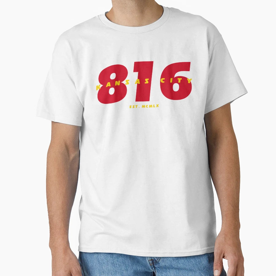 816 Kansas City Football T-Shirt - Fun Novelty Design Unisex - T-Shirt, Sweatshirt, Hoodie