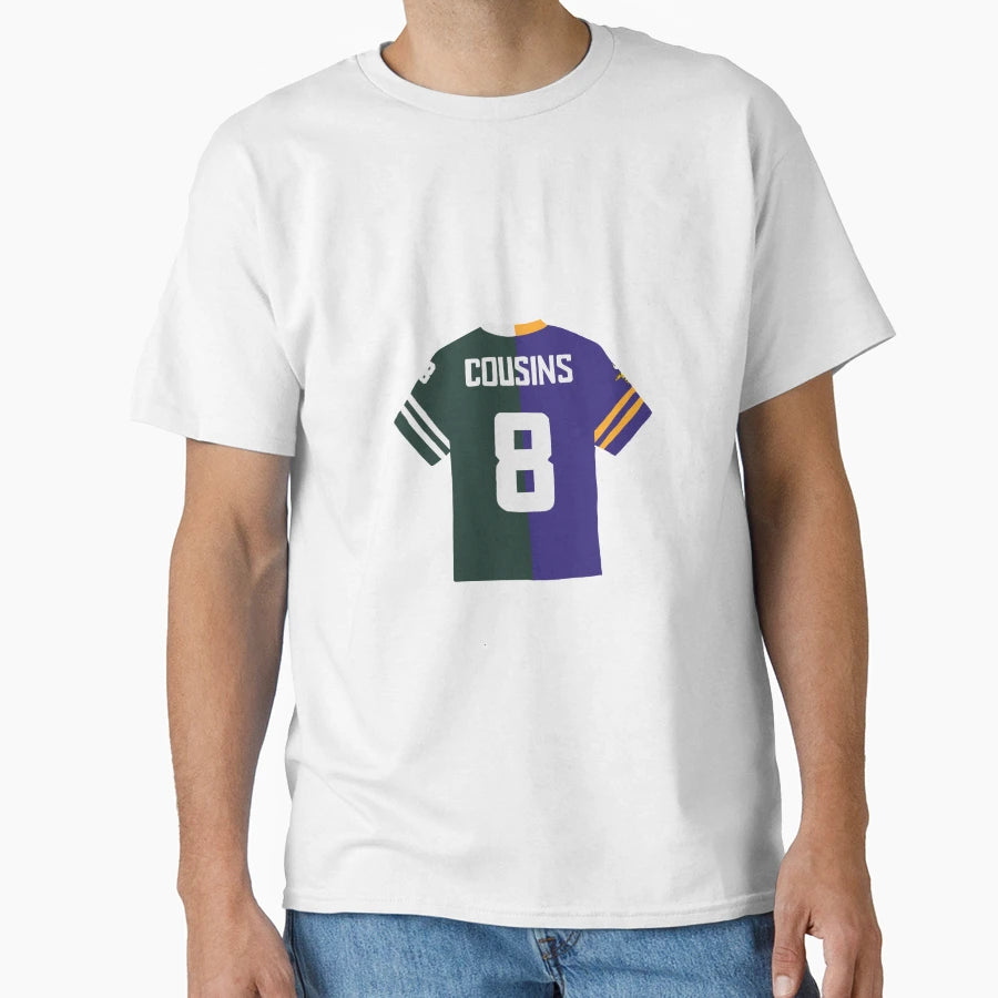 Kirk Cousins Msu Vikings Jersey T-Shirt - Minimalist Print Unisex - T-Shirt, Sweatshirt, Hoodie