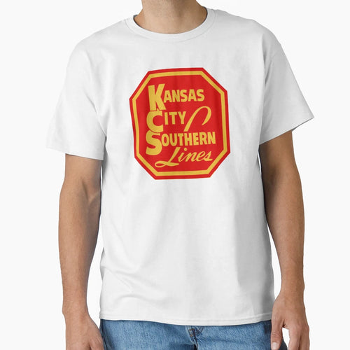 Kansas City Southern Lines Railroad T-Shirt - Custom Art Print Unisex - T-Shirt, Sweatshirt, Hoodie