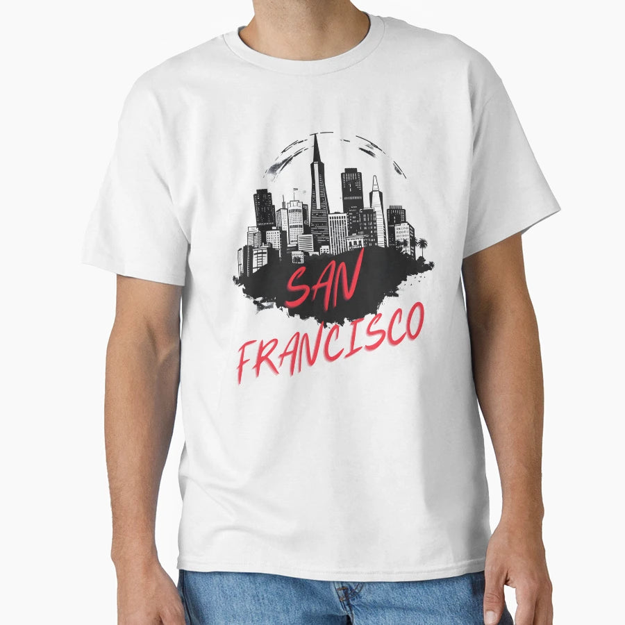 San Francisco Skyline T-Shirt - Unique Graphic Unisex - T-Shirt, Sweatshirt, Hoodie
