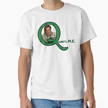 Quincy M E Logo T-Shirt - Graphic Print for Adults - T-Shirt, Sweatshirt, Hoodie