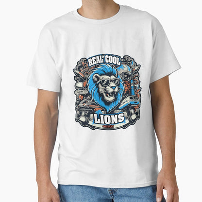 Detroit Lions Real T-Shirt - Custom Art Print for Adults - T-Shirt, Sweatshirt, Hoodie