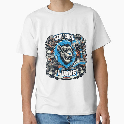 Detroit Lions Real T-Shirt - Custom Art Print for Adults - T-Shirt, Sweatshirt, Hoodie