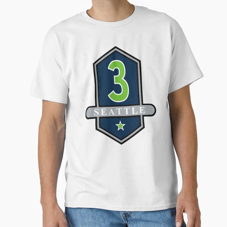 Seattle 3 Emblem T-Shirt - Fun Novelty Design for Adults - T-Shirt, Sweatshirt, Hoodie