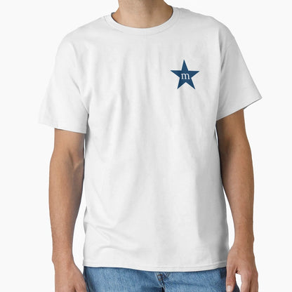Star Initial Monogram M Navy T-Shirt - Casual Everyday Wear Unisex - T-Shirt, Sweatshirt, Hoodie