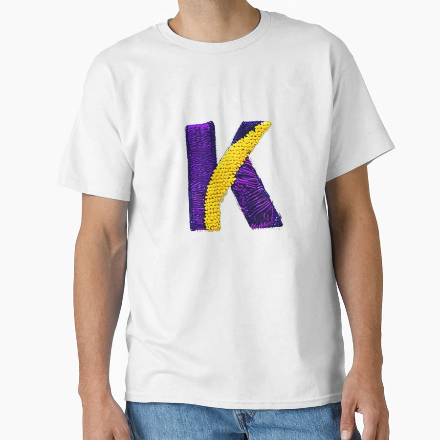 Letter K Monogram Typography Collage T-Shirt - Casual Everyday Wear Unisex - T-Shirt, Sweatshirt, Hoodie