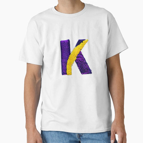 Letter K Monogram Typography Collage T-Shirt - Casual Everyday Wear Unisex - T-Shirt, Sweatshirt, Hoodie