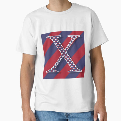 Letter X Americana Old Glory Red T-Shirt - Casual Everyday Wear Men Women - T-Shirt, Sweatshirt, Hoodie