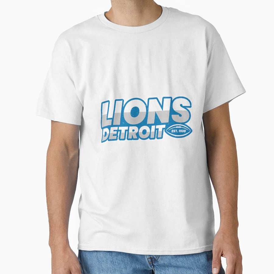 Detroit Lions Football Logo Sports T-Shirt - Trendy Graphic Unisex - T-Shirt, Sweatshirt, Hoodie