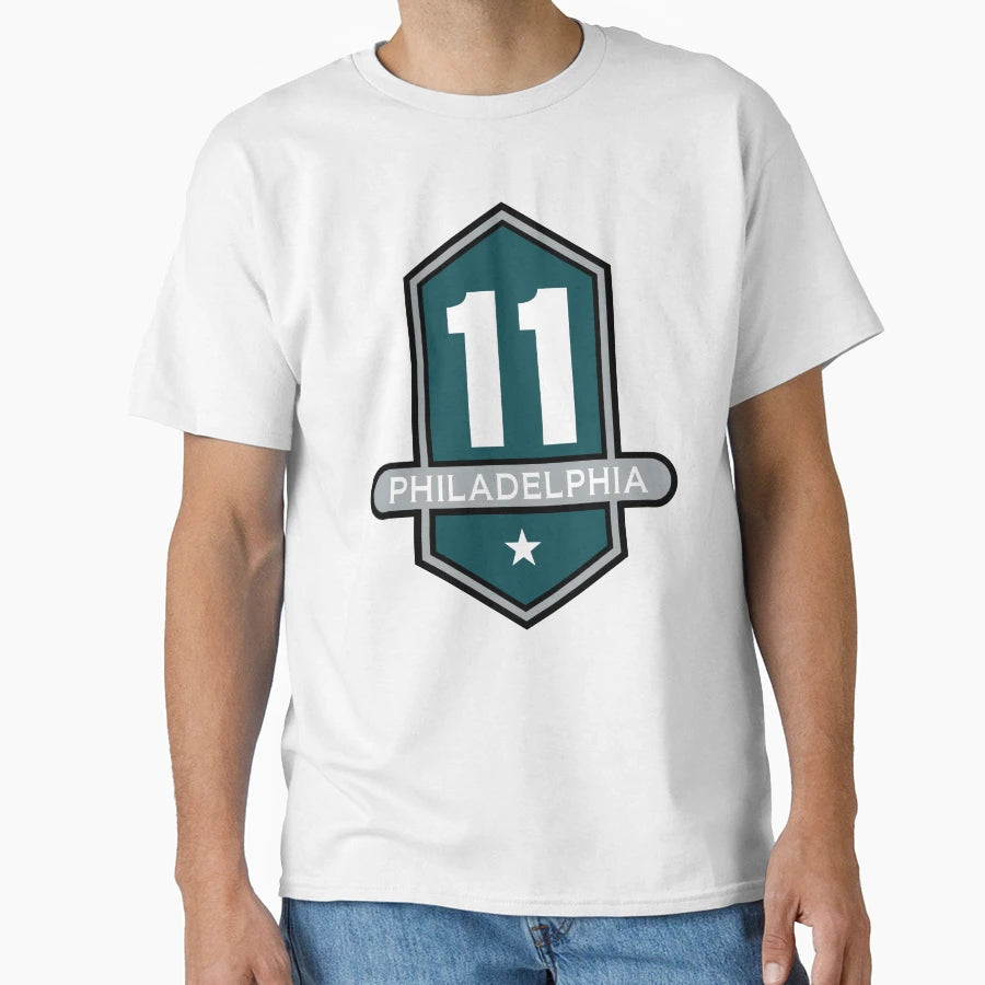 Philadelphia 11 Emblem T-Shirt - Unique Graphic Unisex - T-Shirt, Sweatshirt, Hoodie
