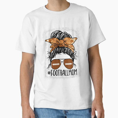 Football Mom Life Tie Dye Bleached Messy T-Shirt - Streetwear Style Unisex - T-Shirt, Sweatshirt, Hoodie