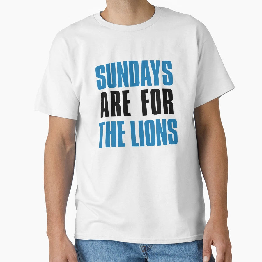 Sundays Are Lions Detroit Football T-Shirt - Unique Graphic for Adults - T-Shirt, Sweatshirt, Hoodie