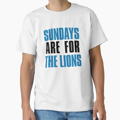 Sundays Are Lions Detroit Football T-Shirt - Unique Graphic for Adults - T-Shirt, Sweatshirt, Hoodie