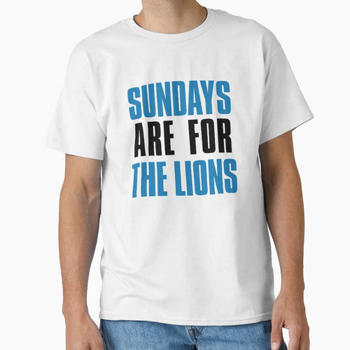 Sundays Are Lions Detroit Football T-Shirt - Unique Graphic for Adults - T-Shirt, Sweatshirt, Hoodie