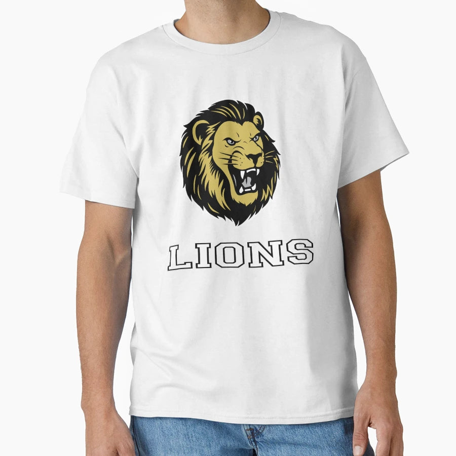 Lions Sports Team Logo T-Shirt - Trendy Graphic Men Women - T-Shirt, Sweatshirt, Hoodie