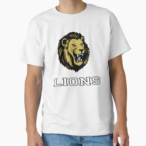 Lions Sports Team Logo T-Shirt - Trendy Graphic Men Women - T-Shirt, Sweatshirt, Hoodie