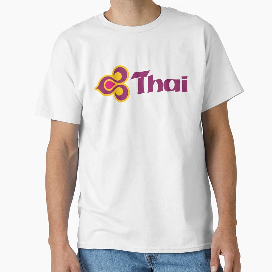Thai Airways 1975 Livery Logo Bangkok T-Shirt - Custom Art Print Unisex - T-Shirt, Sweatshirt, Hoodie