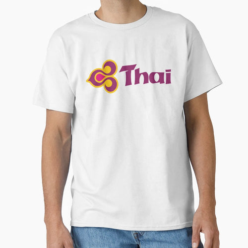 Thai Airways 1975 Livery Logo Bangkok T-Shirt - Custom Art Print Unisex - T-Shirt, Sweatshirt, Hoodie