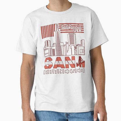 City San Francisco California Usa T-Shirt - Graphic Print Unisex - T-Shirt, Sweatshirt, Hoodie